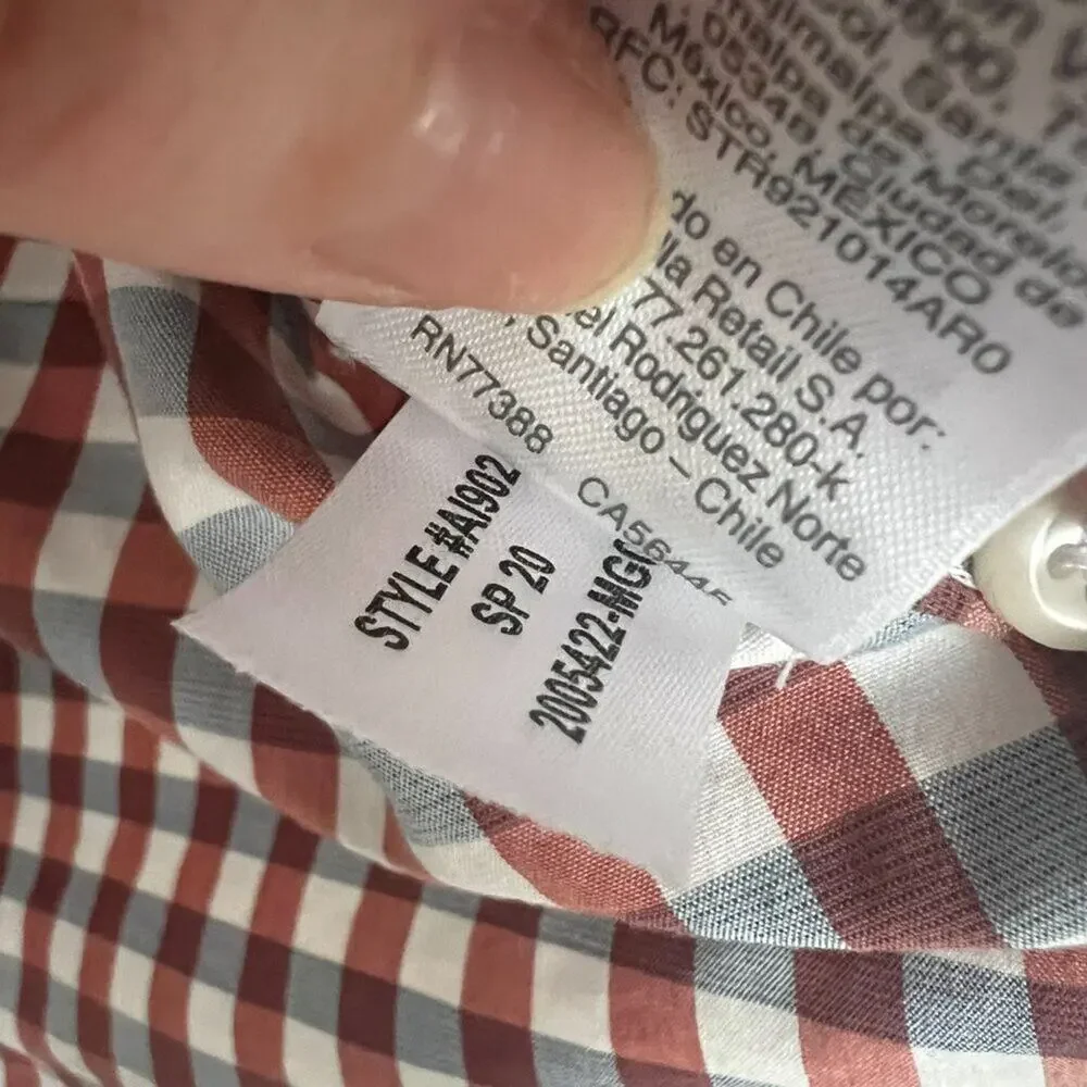 J. Crew Slim Fit Checked Gingham Button Down Shirt